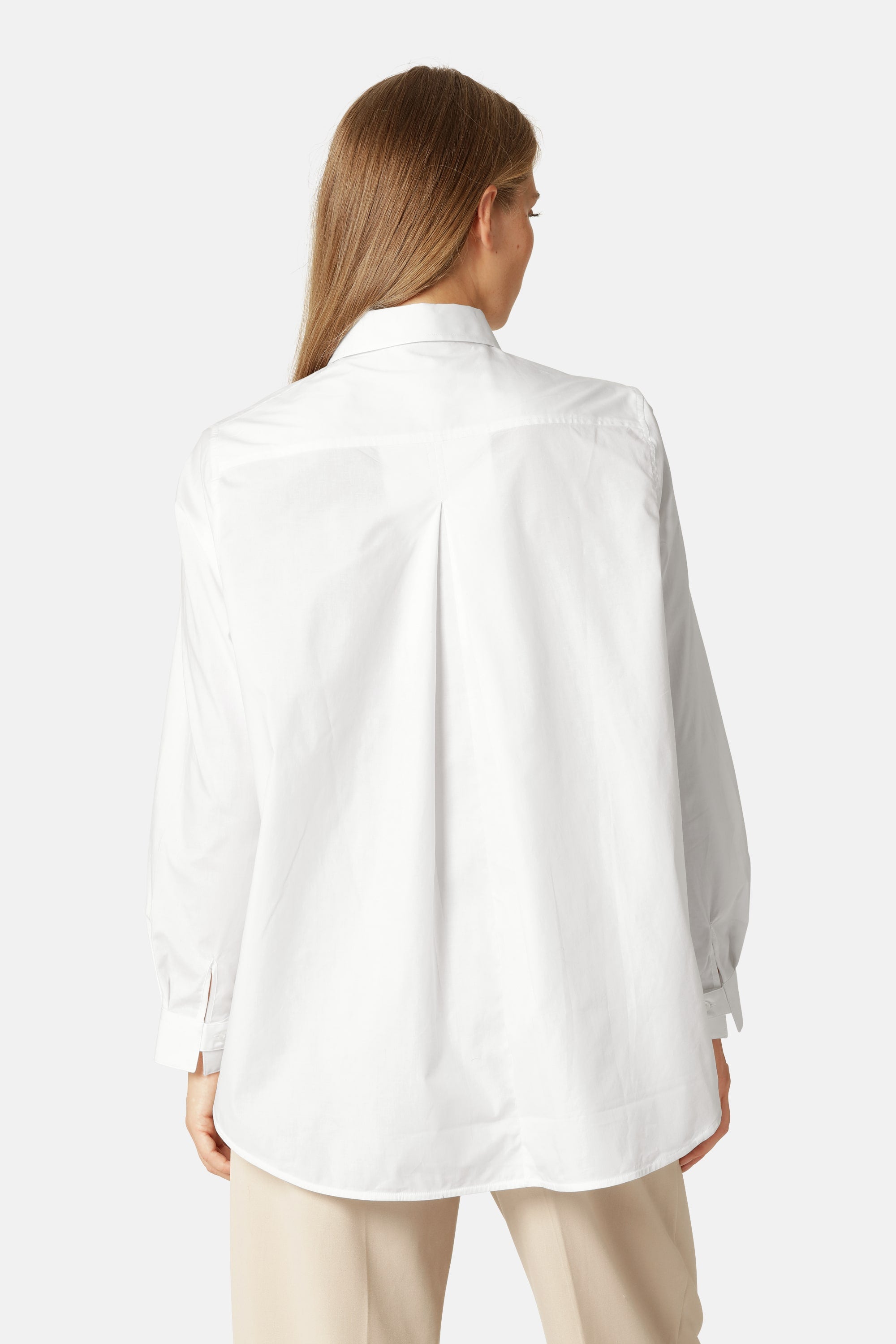 Skjorte Med Fall Bak - White